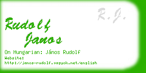 rudolf janos business card
